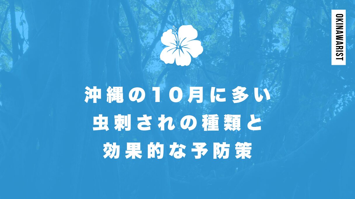 沖縄の10月に多い虫刺されの種類と効果的な予防策